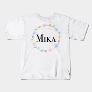 Mika name design Kids T-Shirt